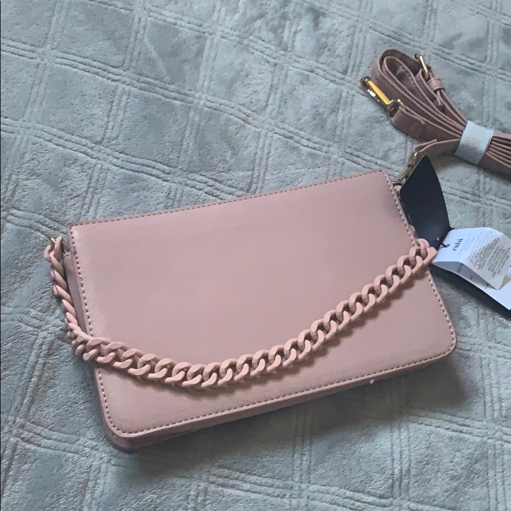 Pink cross body purse